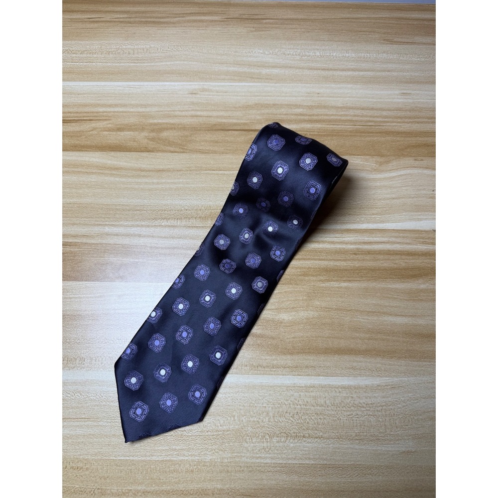 Bergamo New York Men's Necktie Geometric Squares Formal Event Career Fashion Tie